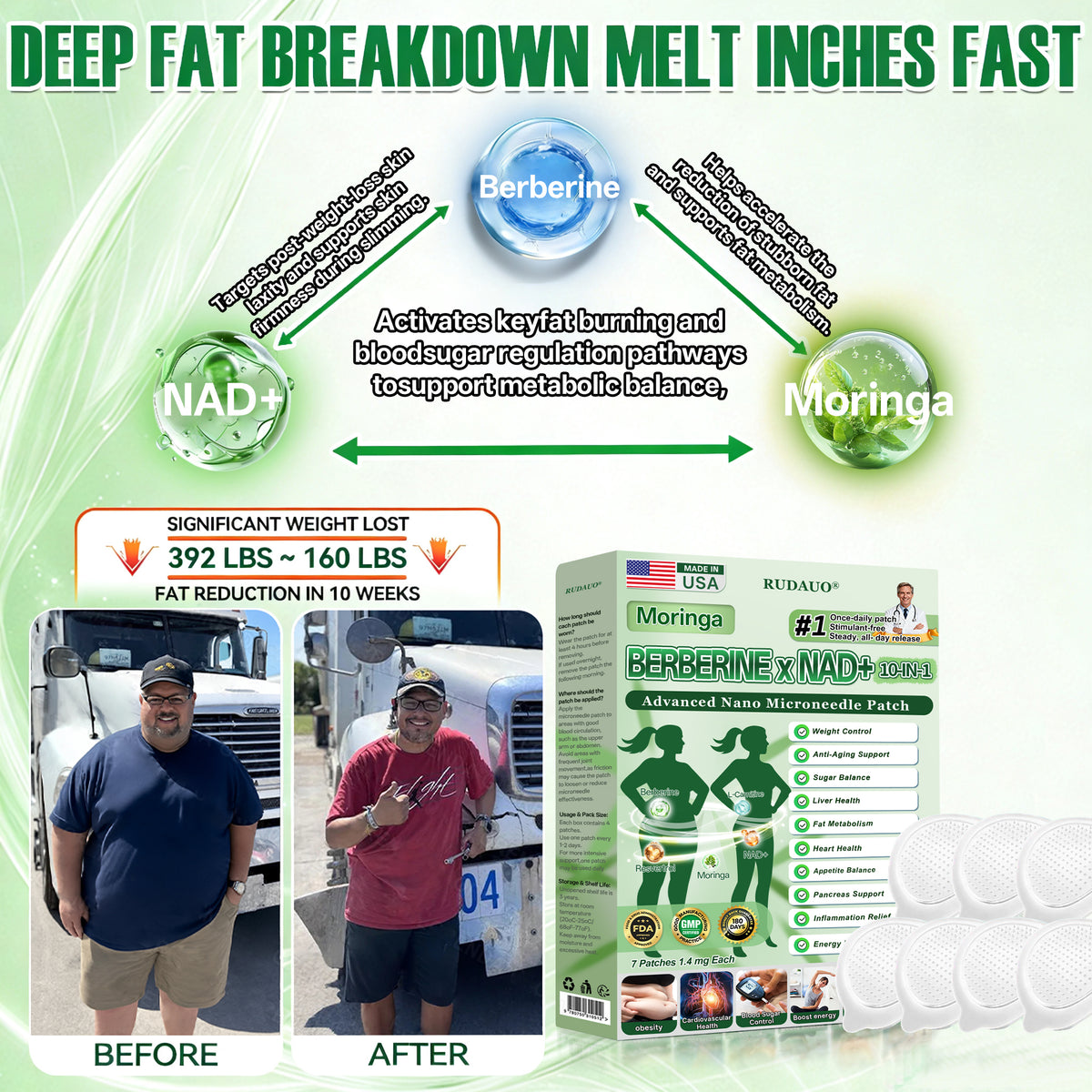 𝐎𝐟𝐟𝐢𝐜𝐢𝐚𝐥 𝐔𝐒 𝐒𝐭𝐨𝐫𝐞 | 🇺🇸 𝐑𝐔𝐃𝑨𝑼𝑶® Moringa · Berberine × NAD+ 𝟏𝟎-𝐢𝐧-𝟏 𝐀𝐝𝐯𝐚𝐧𝐜𝐞𝐝 𝐍𝐚𝐧𝐨 𝐌𝐢𝐜𝐫𝐨𝐧𝐞𝐞𝐝𝐥𝐞 𝐏𝐚𝐭𝐜𝐡 — 𝐎𝐧𝐜𝐞 𝐃𝐚𝐢𝐥𝐲, 𝐕𝐢𝐬𝐢𝐛𝐥𝐞 𝐑𝐞𝐬𝐮𝐥𝐭𝐬 𝐢𝐧 𝟕 𝐃𝐚𝐲𝐬