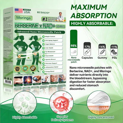𝐎𝐟𝐟𝐢𝐜𝐢𝐚𝐥 𝐔𝐒 𝐒𝐭𝐨𝐫𝐞 | 🇺🇸🗽 𝐑𝐔𝐃𝑨𝑼𝑶® Moringa · Berberine × NAD+ 𝟏𝟎-𝐢𝐧-𝟏 𝐀𝐝𝐯𝐚𝐧𝐜𝐞𝐝 𝐍𝐚𝐧𝐨 𝐌𝐢𝐜𝐫𝐨𝐧𝐞𝐞𝐝𝐥𝐞 𝐏𝐚𝐭𝐜𝐡 — 𝐎𝐧𝐜𝐞 𝐃𝐚𝐢𝐥𝐲, 𝐕𝐢𝐬𝐢𝐛𝐥𝐞 𝐑𝐞𝐬𝐮𝐥𝐭𝐬 𝐢𝐧 𝟕 𝐃𝐚𝐲𝐬