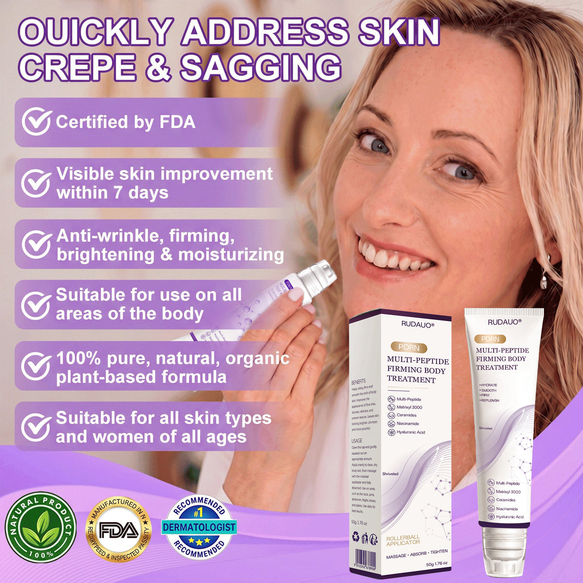 𝓡𝐔𝓓𝐀𝐔𝐎® ❀𝐏D𝐑N 𝐌u𝐥t𝐢-P𝐞p𝐭i𝐝e 𝐅i𝐫m𝐢n𝐠 𝐁o𝐝y 𝐓r𝐞a𝐭m𝐞n𝐭 - 𝐀n𝐭i-𝐀g𝐢n𝐠, 𝐇y𝐝r𝐚t𝐢n𝐠, 𝐒k𝐢n 𝐅i𝐫m𝐢n𝐠 & 𝐋i𝐟t𝐢n𝐠, 𝐒k𝐢n 𝐑e𝐩a𝐢r, 𝐄v𝐞n 𝐓o𝐧e, 𝐀c𝐧e 𝐚n𝐝 𝐃a𝐫k 𝐒p𝐨t 𝐓r𝐞a𝐭m𝐞n𝐭, 𝐖a𝐫t 𝐚n𝐝 𝐌o𝐥e 𝐑e𝐦o𝐯a𝐥, 𝐚n𝐝 𝐏s𝐨r𝐢a𝐬i𝐬 𝐑e𝐥i𝐞f