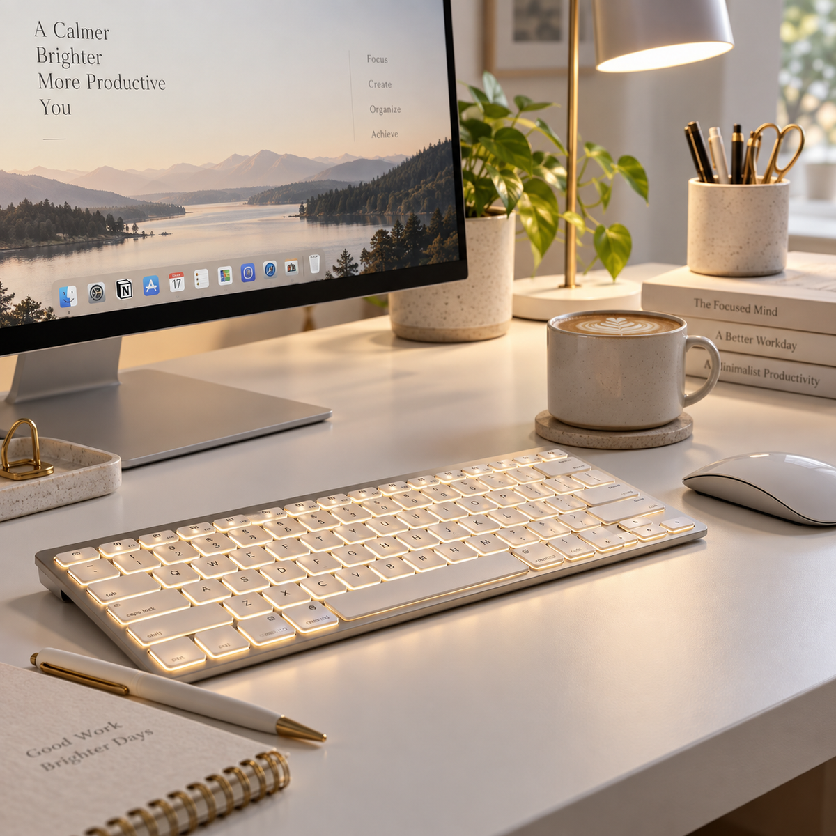 Slim Illuminated Office Keyboard for Everyday Productivity