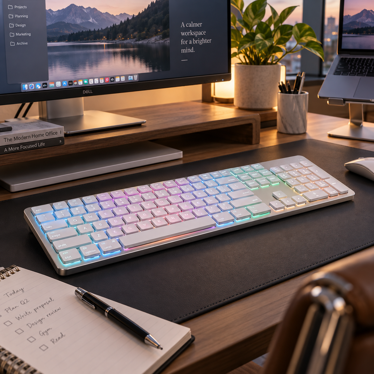 Full-Size RGB Office Keyboard for Modern Workspaces