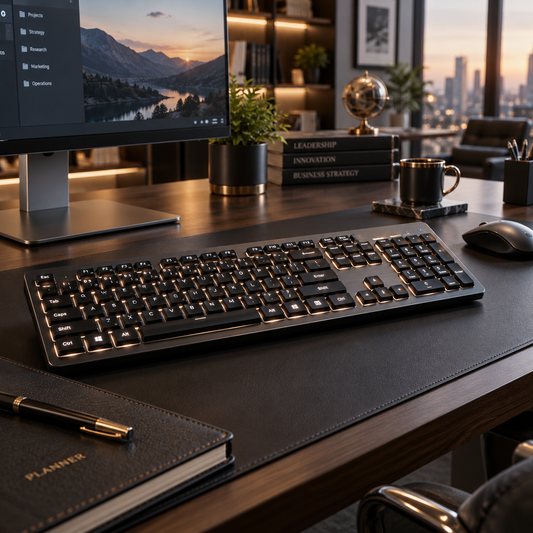 Executive Full-Size Illuminated Office Keyboard