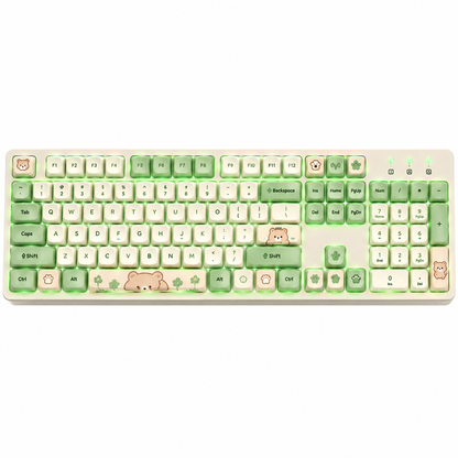 Cozy Bear-Themed Full-Size Keyboard for Everyday Life