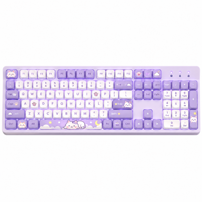 Pastel Cat-Themed Compact Keyboard for Everyday Life